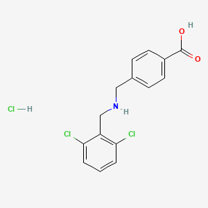 molecular formula C15H14Cl3NO2 B4170246 4-{[(2,6-dichlorobenzyl)amino]methyl}benzoic acid hydrochloride 