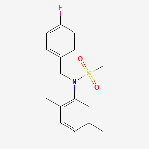 molecular formula C16H18FNO2S B4170263 N-(2,5-dimethylphenyl)-N-(4-fluorobenzyl)methanesulfonamide 