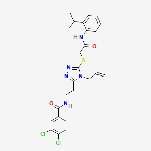 N-{2-[4-allyl-5-({2-[(2-isopropylphenyl)amino]-2-oxoethyl}thio)-4H-1,2,4-triazol-3-yl]ethyl}-3,4-dichlorobenzamide