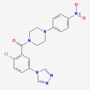 1-[2-chloro-5-(4H-1,2,4-triazol-4-yl)benzoyl]-4-(4-nitrophenyl)piperazine