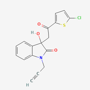 molecular formula C17H12ClNO3S B4170303 3-[2-(5-chloro-2-thienyl)-2-oxoethyl]-3-hydroxy-1-(2-propyn-1-yl)-1,3-dihydro-2H-indol-2-one 