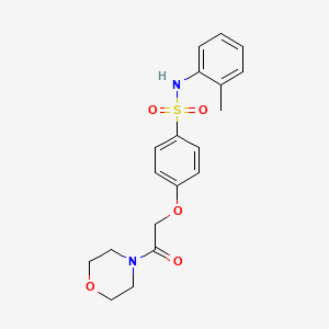 molecular formula C19H22N2O5S B4170309 N-(2-methylphenyl)-4-[2-(4-morpholinyl)-2-oxoethoxy]benzenesulfonamide 