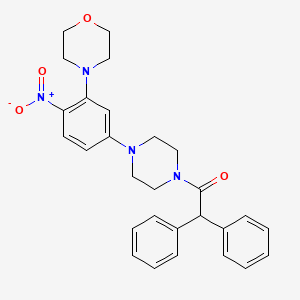 4-{5-[4-(diphenylacetyl)-1-piperazinyl]-2-nitrophenyl}morpholine