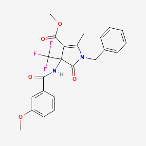 methyl 1-benzyl-4-[(3-methoxybenzoyl)amino]-2-methyl-5-oxo-4-(trifluoromethyl)-4,5-dihydro-1H-pyrrole-3-carboxylate