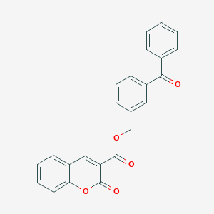molecular formula C24H16O5 B4170345 3-benzoylbenzyl 2-oxo-2H-chromene-3-carboxylate 