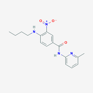 molecular formula C17H20N4O3 B4170354 4-(butylamino)-N-(6-methyl-2-pyridinyl)-3-nitrobenzamide 