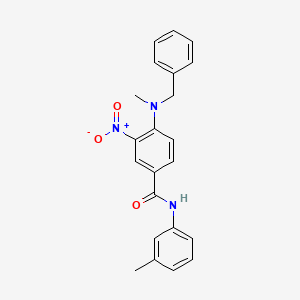molecular formula C22H21N3O3 B4170369 4-[benzyl(methyl)amino]-N-(3-methylphenyl)-3-nitrobenzamide 