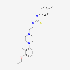 molecular formula C23H32N4OS B4170376 N-{2-[4-(3-ethoxy-2-methylphenyl)-1-piperazinyl]ethyl}-N'-(4-methylphenyl)thiourea 