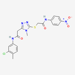 2-[(5-{2-[(3-chloro-4-methylphenyl)amino]-2-oxoethyl}-4-methyl-4H-1,2,4-triazol-3-yl)thio]-N-(4-nitrophenyl)acetamide