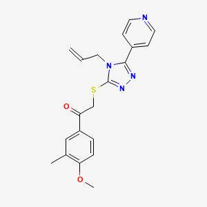 2-{[4-allyl-5-(4-pyridinyl)-4H-1,2,4-triazol-3-yl]thio}-1-(4-methoxy-3-methylphenyl)ethanone