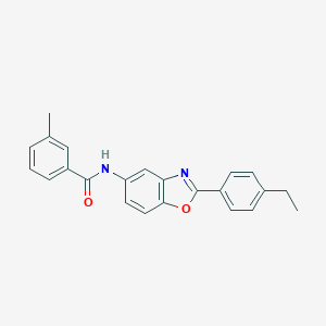 molecular formula C23H20N2O2 B417042 N-[2-(4-Ethyl-phenyl)-benzooxazol-5-yl]-3-methyl-benzamide 