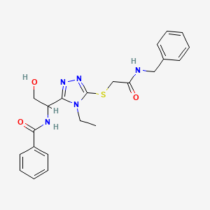 N-[1-(5-{[2-(benzylamino)-2-oxoethyl]thio}-4-ethyl-4H-1,2,4-triazol-3-yl)-2-hydroxyethyl]benzamide