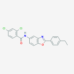 molecular formula C22H16Cl2N2O2 B417043 2,4-dichloro-N-[2-(4-ethylphenyl)-1,3-benzoxazol-5-yl]benzamide 