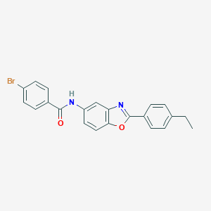 molecular formula C22H17BrN2O2 B417045 4-bromo-N-[2-(4-ethylphenyl)-1,3-benzoxazol-5-yl]benzamide 