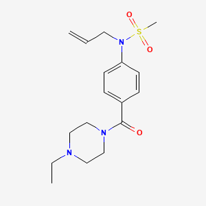 molecular formula C17H25N3O3S B4170450 N-allyl-N-{4-[(4-ethyl-1-piperazinyl)carbonyl]phenyl}methanesulfonamide 