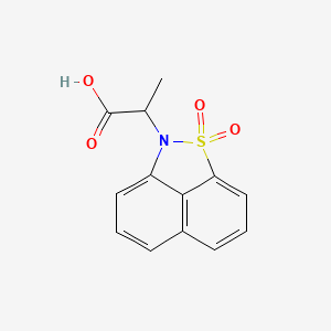 molecular formula C13H11NO4S B4170468 2-(1,1-dioxido-2H-naphtho[1,8-cd]isothiazol-2-yl)propanoic acid 