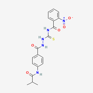 N-({2-[4-(isobutyrylamino)benzoyl]hydrazino}carbonothioyl)-2-nitrobenzamide