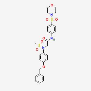 N~2~-[4-(benzyloxy)phenyl]-N~2~-(methylsulfonyl)-N~1~-[4-(4-morpholinylsulfonyl)phenyl]glycinamide