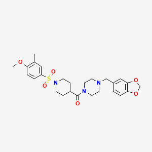 1-(1,3-benzodioxol-5-ylmethyl)-4-({1-[(4-methoxy-3-methylphenyl)sulfonyl]-4-piperidinyl}carbonyl)piperazine