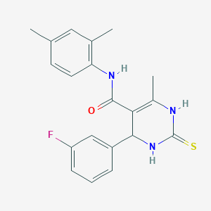 N-(2,4-dimethylphenyl)-4-(3-fluorophenyl)-6-methyl-2-thioxo-1,2,3,4-tetrahydro-5-pyrimidinecarboxamide