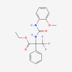 molecular formula C19H19F3N2O4 B4170505 ethyl 3,3,3-trifluoro-N-{[(2-methoxyphenyl)amino]carbonyl}-2-phenylalaninate 