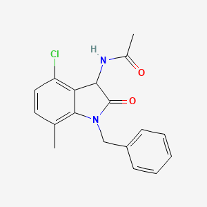 molecular formula C18H17ClN2O2 B4170524 N-(1-benzyl-4-chloro-7-methyl-2-oxo-2,3-dihydro-1H-indol-3-yl)acetamide 