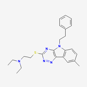 N,N-diethyl-2-{[8-methyl-5-(2-phenylethyl)-5H-[1,2,4]triazino[5,6-b]indol-3-yl]thio}ethanamine