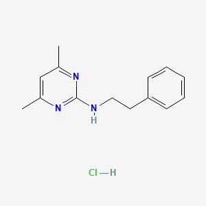 molecular formula C14H18ClN3 B4170553 4,6-dimethyl-N-(2-phenylethyl)-2-pyrimidinamine hydrochloride 