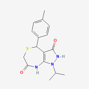 molecular formula C16H19N3O2S B4170578 3-hydroxy-1-isopropyl-4-(4-methylphenyl)-4,8-dihydro-1H-pyrazolo[3,4-e][1,4]thiazepin-7(6H)-one 