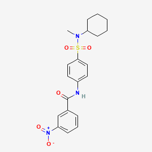 molecular formula C20H23N3O5S B4170586 N-(4-{[cyclohexyl(methyl)amino]sulfonyl}phenyl)-3-nitrobenzamide 
