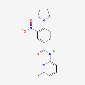 N-(6-methyl-2-pyridinyl)-3-nitro-4-(1-pyrrolidinyl)benzamide