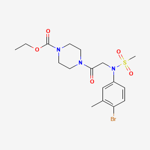 molecular formula C17H24BrN3O5S B4170604 ethyl 4-[N-(4-bromo-3-methylphenyl)-N-(methylsulfonyl)glycyl]-1-piperazinecarboxylate 