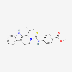 molecular formula C23H25N3O2S B4170612 methyl 4-{[(1-isopropyl-1,3,4,9-tetrahydro-2H-beta-carbolin-2-yl)carbonothioyl]amino}benzoate 