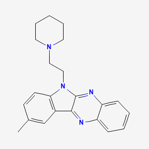 molecular formula C22H24N4 B4170627 9-methyl-6-[2-(1-piperidinyl)ethyl]-6H-indolo[2,3-b]quinoxaline 