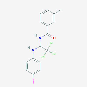 molecular formula C16H14Cl3IN2O B417063 3-methyl-N-[2,2,2-trichloro-1-(4-iodoanilino)ethyl]benzamide 