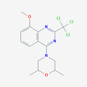 4-(2,6-dimethyl-4-morpholinyl)-8-methoxy-2-(trichloromethyl)quinazoline
