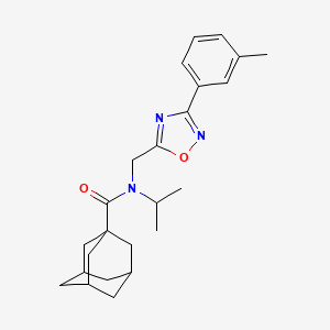 molecular formula C24H31N3O2 B4170637 N-isopropyl-N-{[3-(3-methylphenyl)-1,2,4-oxadiazol-5-yl]methyl}-1-adamantanecarboxamide 