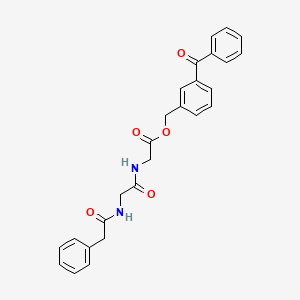 molecular formula C26H24N2O5 B4170652 3-benzoylbenzyl N-(phenylacetyl)glycylglycinate 