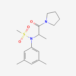 molecular formula C16H24N2O3S B4170669 N-(3,5-dimethylphenyl)-N-[1-methyl-2-oxo-2-(1-pyrrolidinyl)ethyl]methanesulfonamide 
