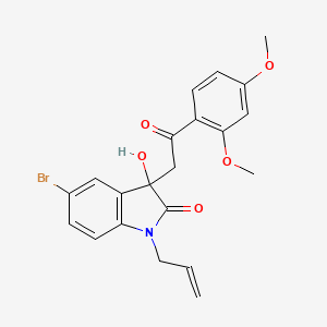1-allyl-5-bromo-3-[2-(2,4-dimethoxyphenyl)-2-oxoethyl]-3-hydroxy-1,3-dihydro-2H-indol-2-one