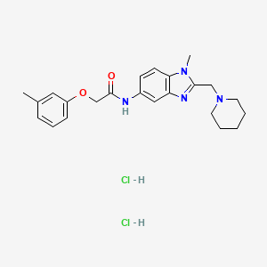 2-(3-methylphenoxy)-N-[1-methyl-2-(1-piperidinylmethyl)-1H-benzimidazol-5-yl]acetamide dihydrochloride