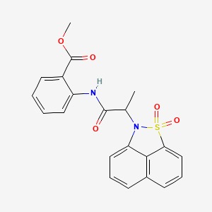 methyl 2-{[2-(1,1-dioxido-2H-naphtho[1,8-cd]isothiazol-2-yl)propanoyl]amino}benzoate