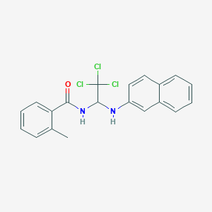 molecular formula C20H17Cl3N2O B417071 2-methyl-N-[2,2,2-trichloro-1-(naphthalen-2-ylamino)ethyl]benzamide 