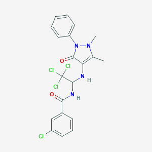 3-chloro-N-{2,2,2-trichloro-1-[(1,5-dimethyl-3-oxo-2-phenyl-2,3-dihydro-1H-pyrazol-4-yl)amino]ethyl}benzamide