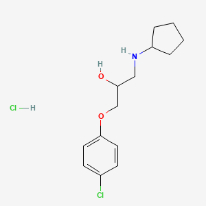 molecular formula C14H21Cl2NO2 B4170750 1-(4-chlorophenoxy)-3-(cyclopentylamino)-2-propanol hydrochloride 