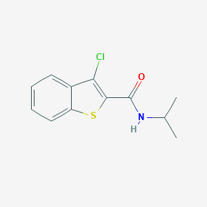 molecular formula C12H12ClNOS B417077 3-chloro-N-isopropyl-1-benzothiophene-2-carboxamide 