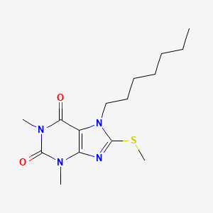 7-heptyl-1,3-dimethyl-8-(methylthio)-3,7-dihydro-1H-purine-2,6-dione