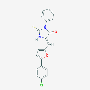 5-{[5-(4-Chlorophenyl)-2-furyl]methylene}-3-phenyl-2-thioxo-4-imidazolidinone