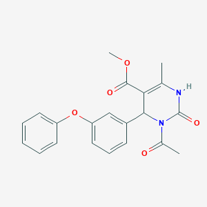 molecular formula C21H20N2O5 B417080 Methyl 3-acetyl-6-methyl-2-oxo-4-(3-phenoxyphenyl)-1,2,3,4-tetrahydropyrimidine-5-carboxylate CAS No. 309293-61-6