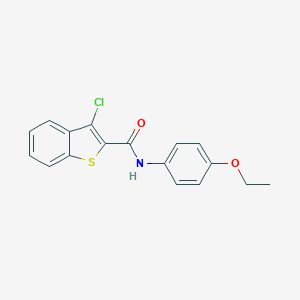 molecular formula C17H14ClNO2S B417081 3-chloro-N-(4-ethoxyphenyl)-1-benzothiophene-2-carboxamide 